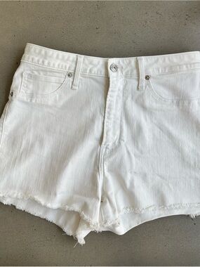 Abercrombie & Fitch White Denim Cutoff Shorts
